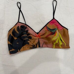 Zara Multicolor Floral Crop Top